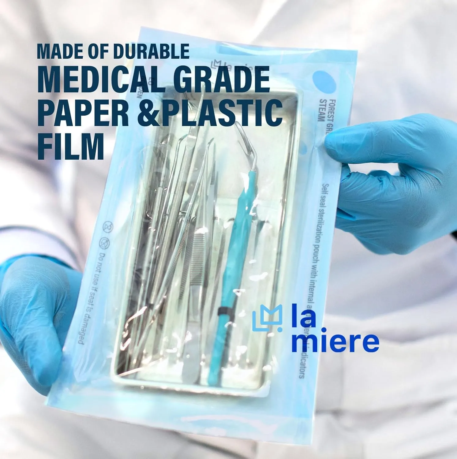 400P 5.25" X 10" Self Sterilization Pouches for Dental Offices, Autoclave Pouch, 20Boxes (5.25"X 10")