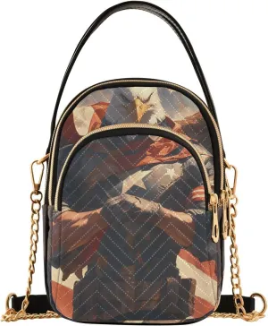 4th Of July Independence Day White Warrior Bird trendy crossbody sling bags with multi pockets hand bags for women birthday gifts for women