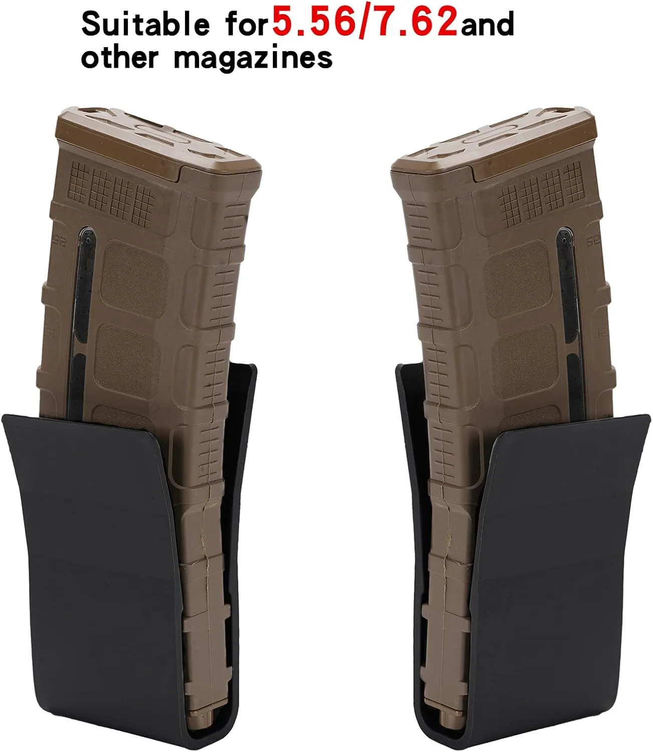 5.56 & 7.62 M4 Mag Holder Insert, Nylon Tactical Magazine Insert with Wedge Design for Secure Fit in Magazine Pouches, Durable Tactical Gear Accessory