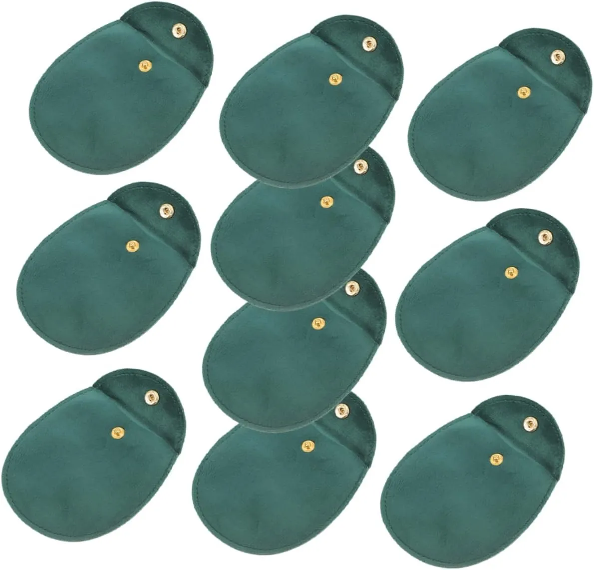 5sets Soft Fabric Watch Storage Pouch Dual-sided Watch Bag with Snap Closure Travel Jewelry Case for Men Women 10pcs*5