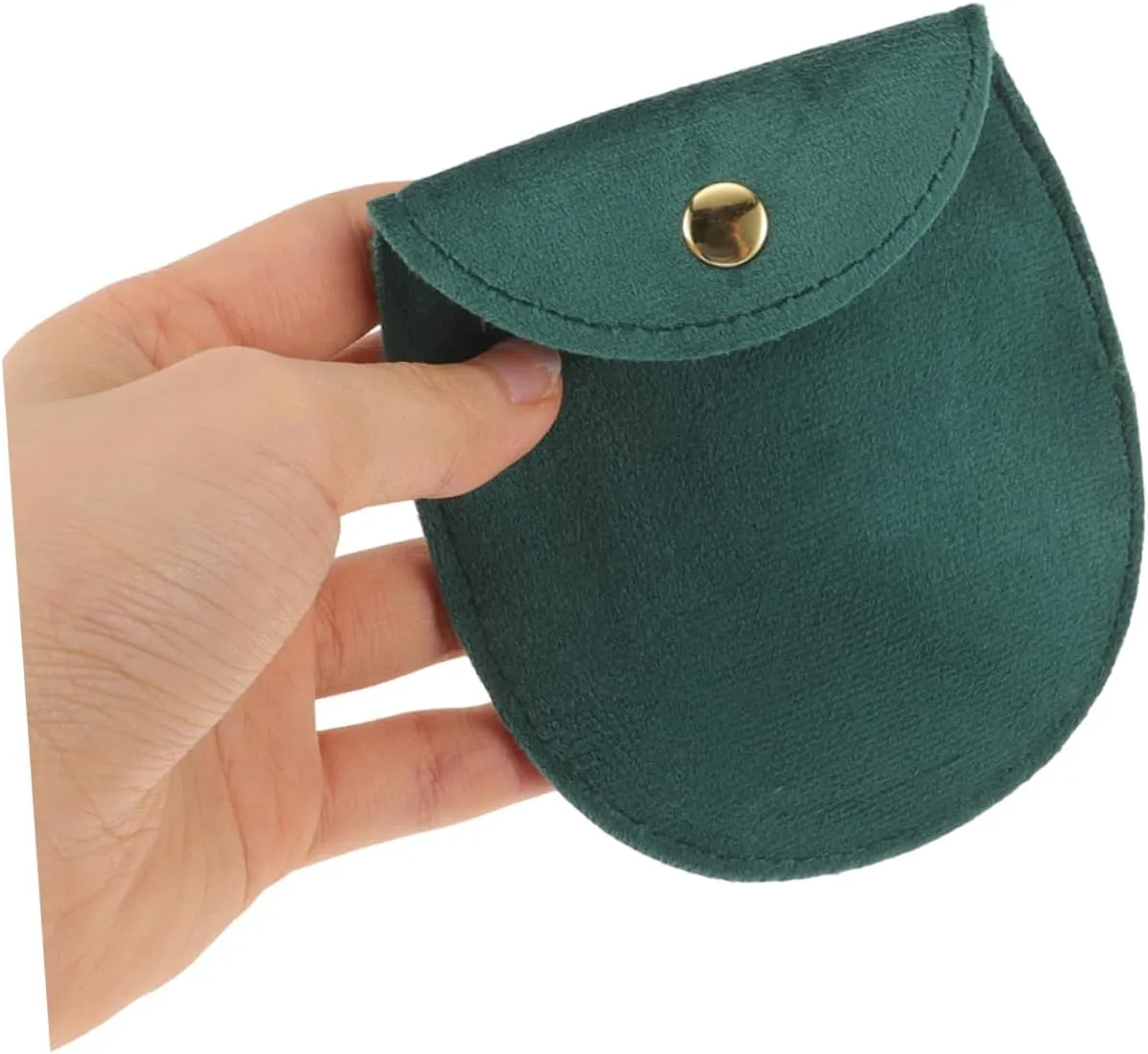 5sets Soft Fabric Watch Storage Pouch Dual-sided Watch Bag with Snap Closure Travel Jewelry Case for Men Women 10pcs*5