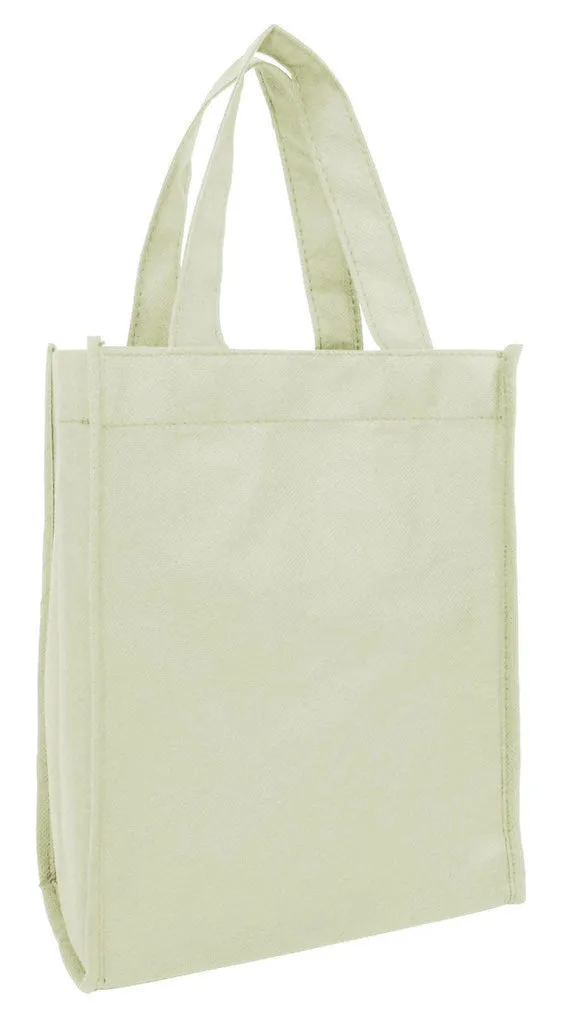 600 ct Non-Woven 8 in Gift Tote Bag / Economy Book Bag - By Case
