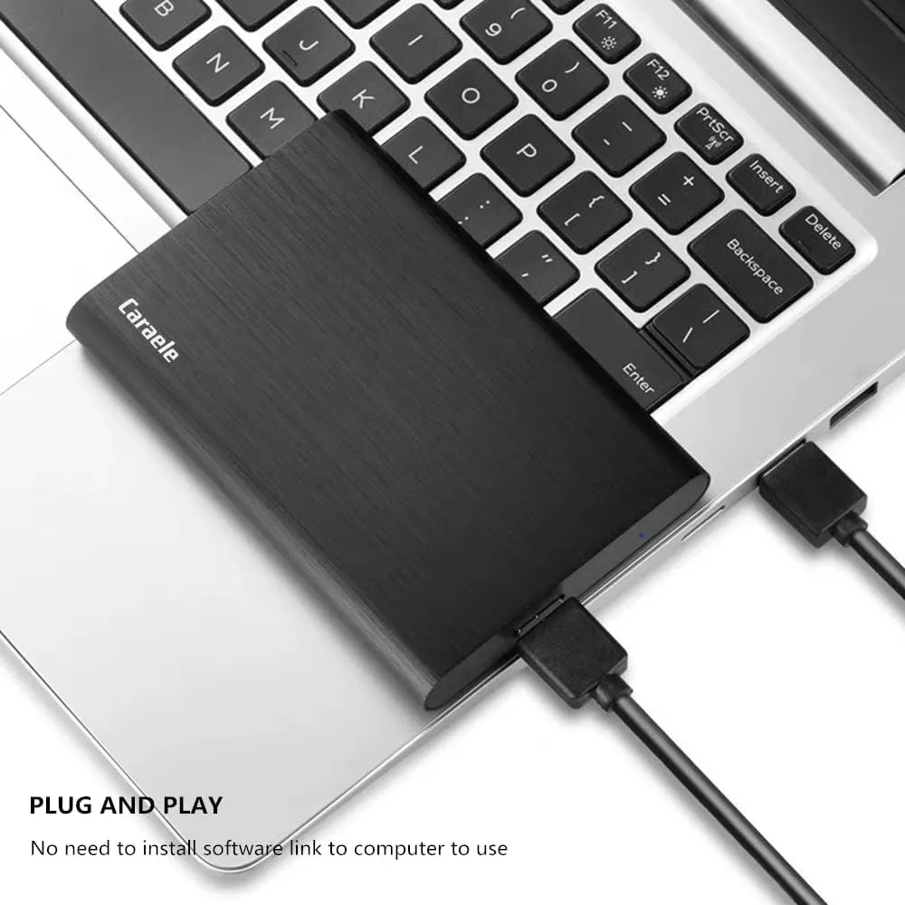 750GB Ultra Slim Portable External Hard Drive USB3.0 HDD Storage Compatible for PC, Desktop, Laptop, MacBook, Chromebook, Xbox One, Xbox 360, PS4 (Black)