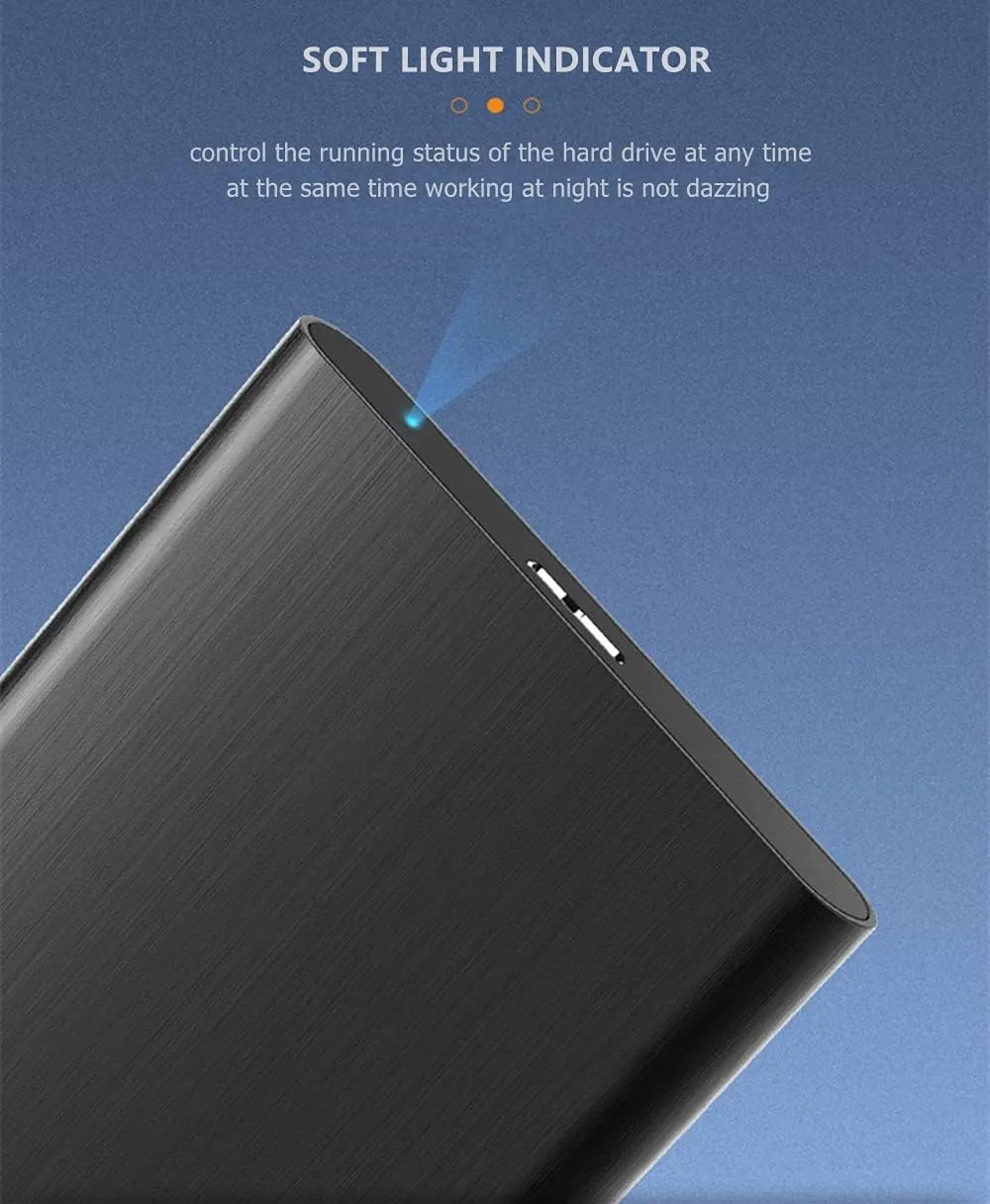 750GB Ultra Slim Portable External Hard Drive USB3.0 HDD Storage Compatible for PC, Desktop, Laptop, MacBook, Chromebook, Xbox One, Xbox 360, PS4 (Black)
