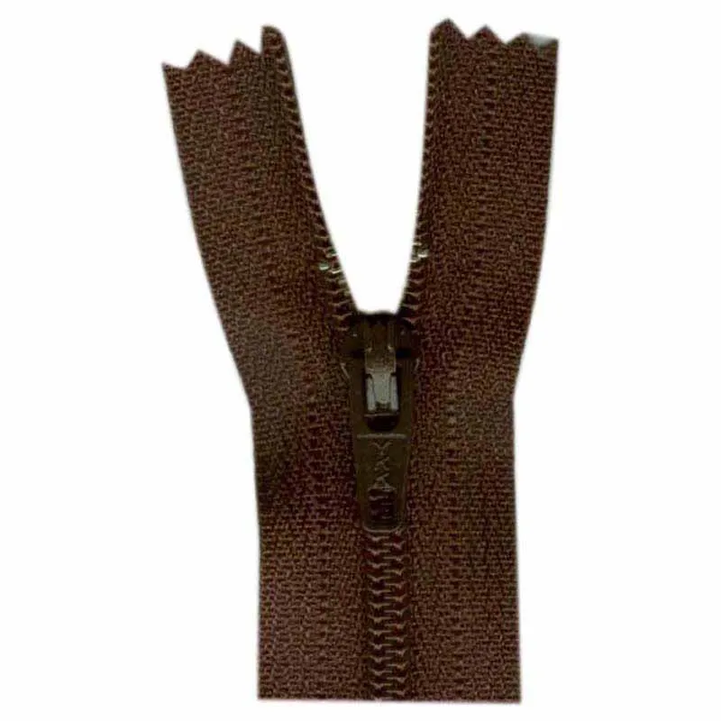9" Closed-End Zipper - Sept. Brown