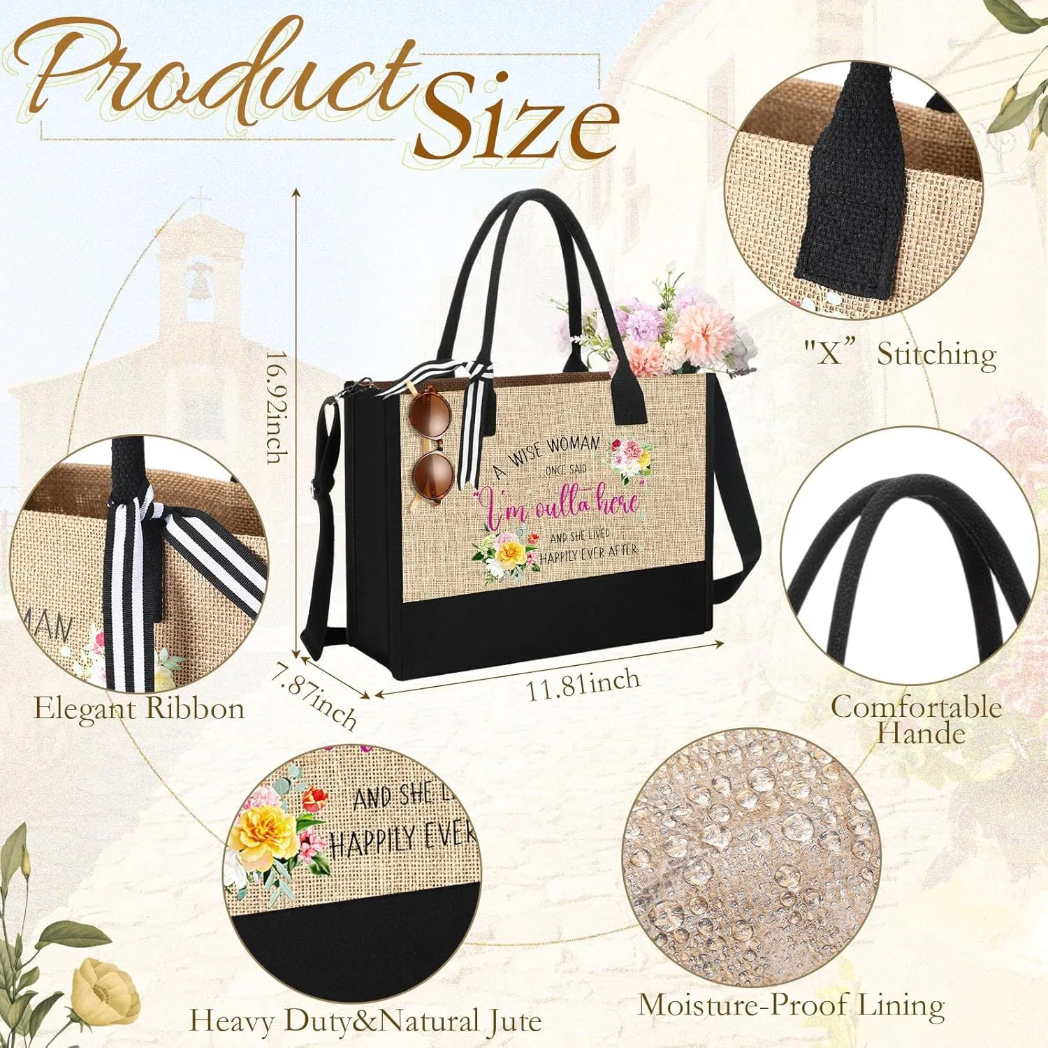 Abbylike 3 Pcs Retirement Gifts for Women 2025 Happy Retired Canvas Tote Makeup Bags Gift for Retirees Coworker