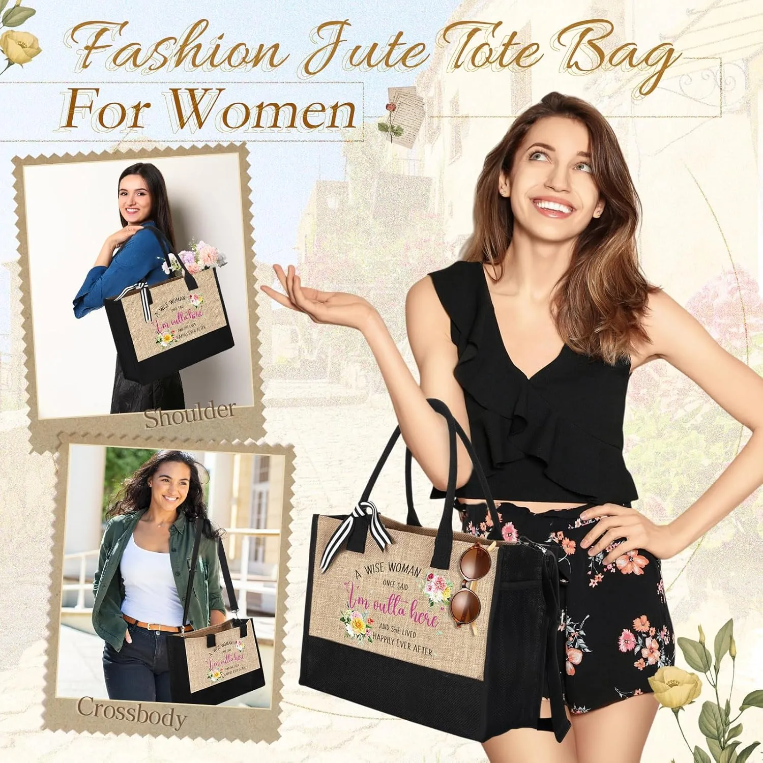 Abbylike 3 Pcs Retirement Gifts for Women 2025 Happy Retired Canvas Tote Makeup Bags Gift for Retirees Coworker