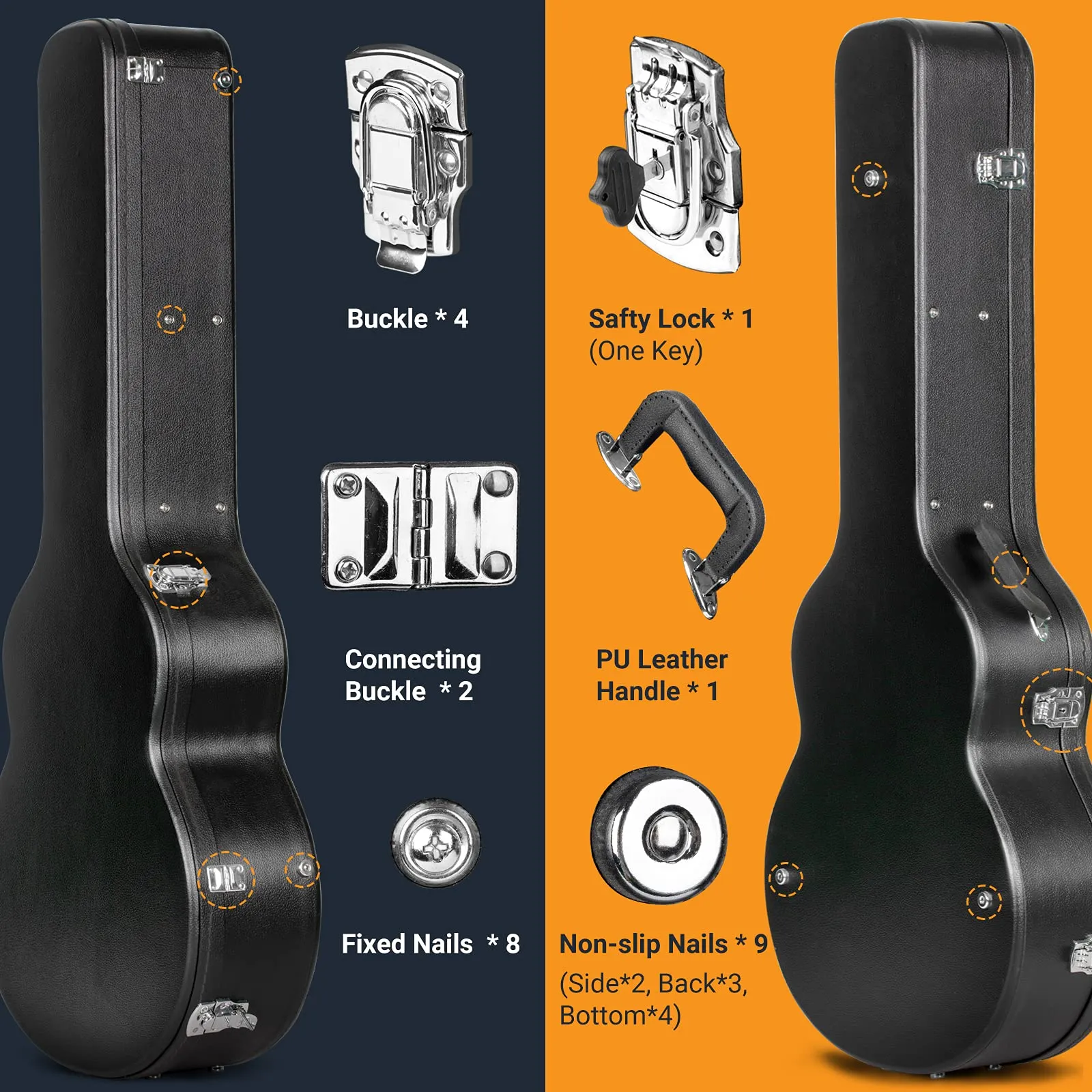 Acoustic Guitar Hard Shell Case CY0241