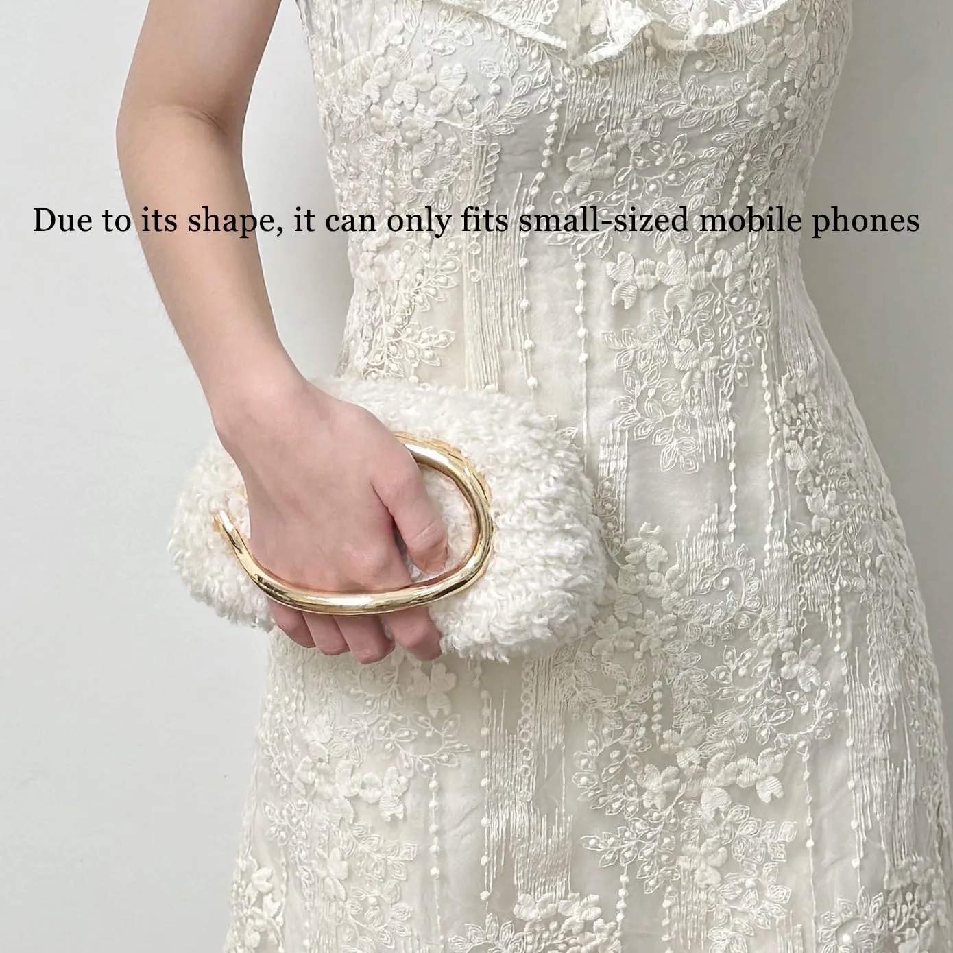 Acrylic Clutch Purse for Women Classic Round Acrylic Evening Handbag Vintage Metal Handlebars Bag for Wedding Party Prom