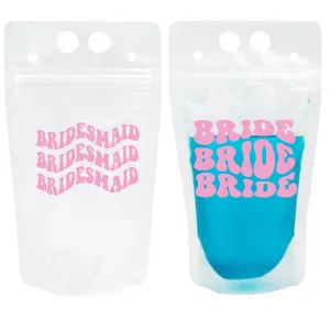 Adult Drink Pouch Bride & Bridesmaid
