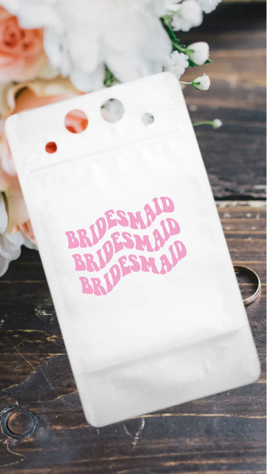 Adult Drink Pouch Bride & Bridesmaid