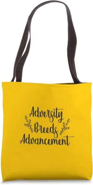 Adversity Breeds Advancement, Gym Hustle Success Motivation Tote Bag