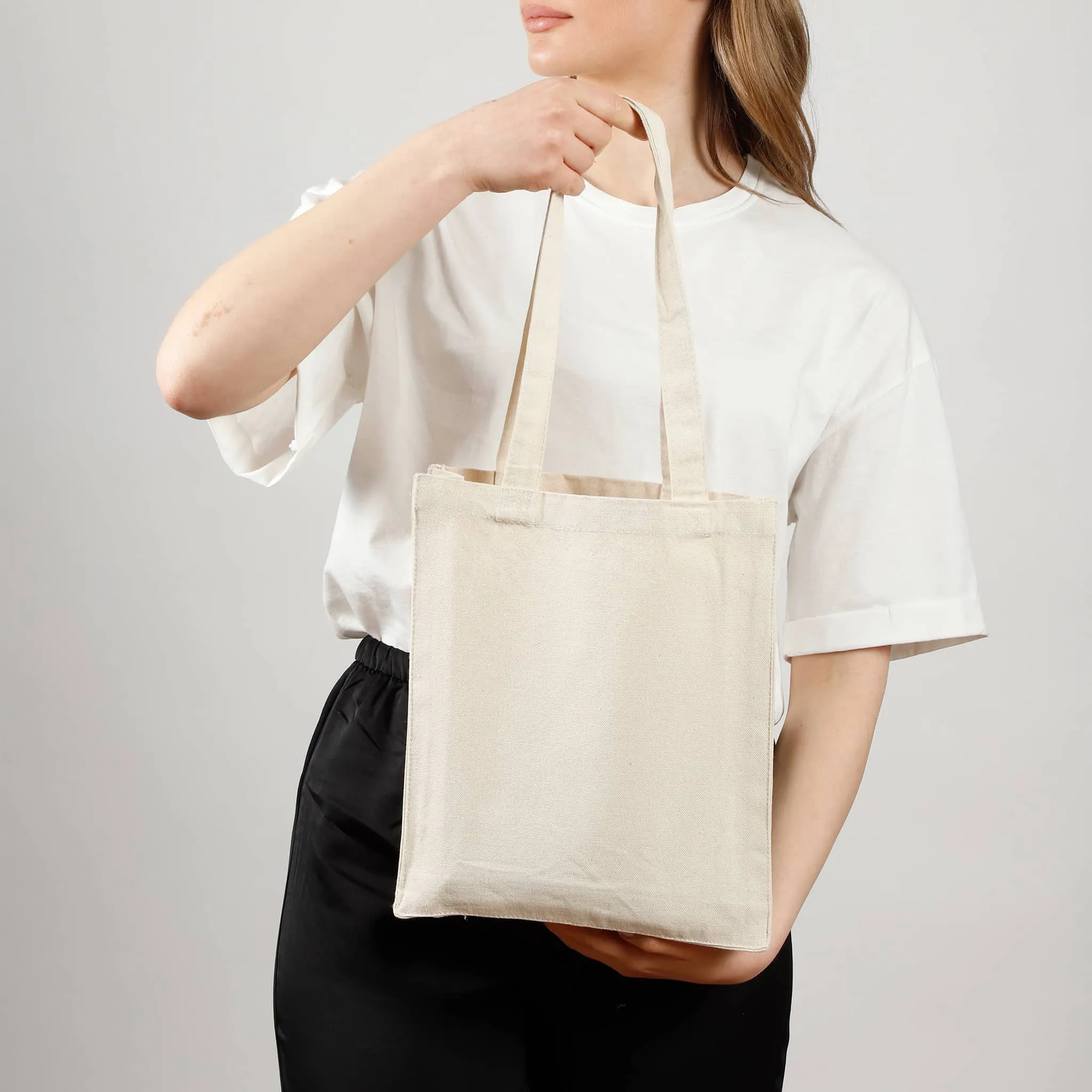 Affordable Canvas Tote Bag / Book Bag with Gusset - TF220