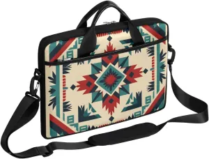 African Aztec Print 15 Inch Laptop Bag Women Men Laptop Carrying Case