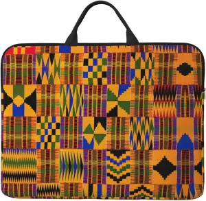 african weaving 14in Laptop Case Sleeve Bag – Shoulder Messenger Briefcase Carrying Handle and Accessory Pocket