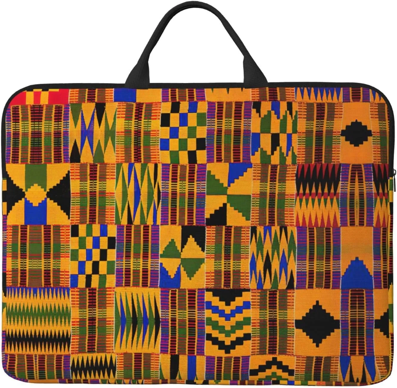 african weaving 14in Laptop Case Sleeve Bag – Shoulder Messenger Briefcase Carrying Handle and Accessory Pocket