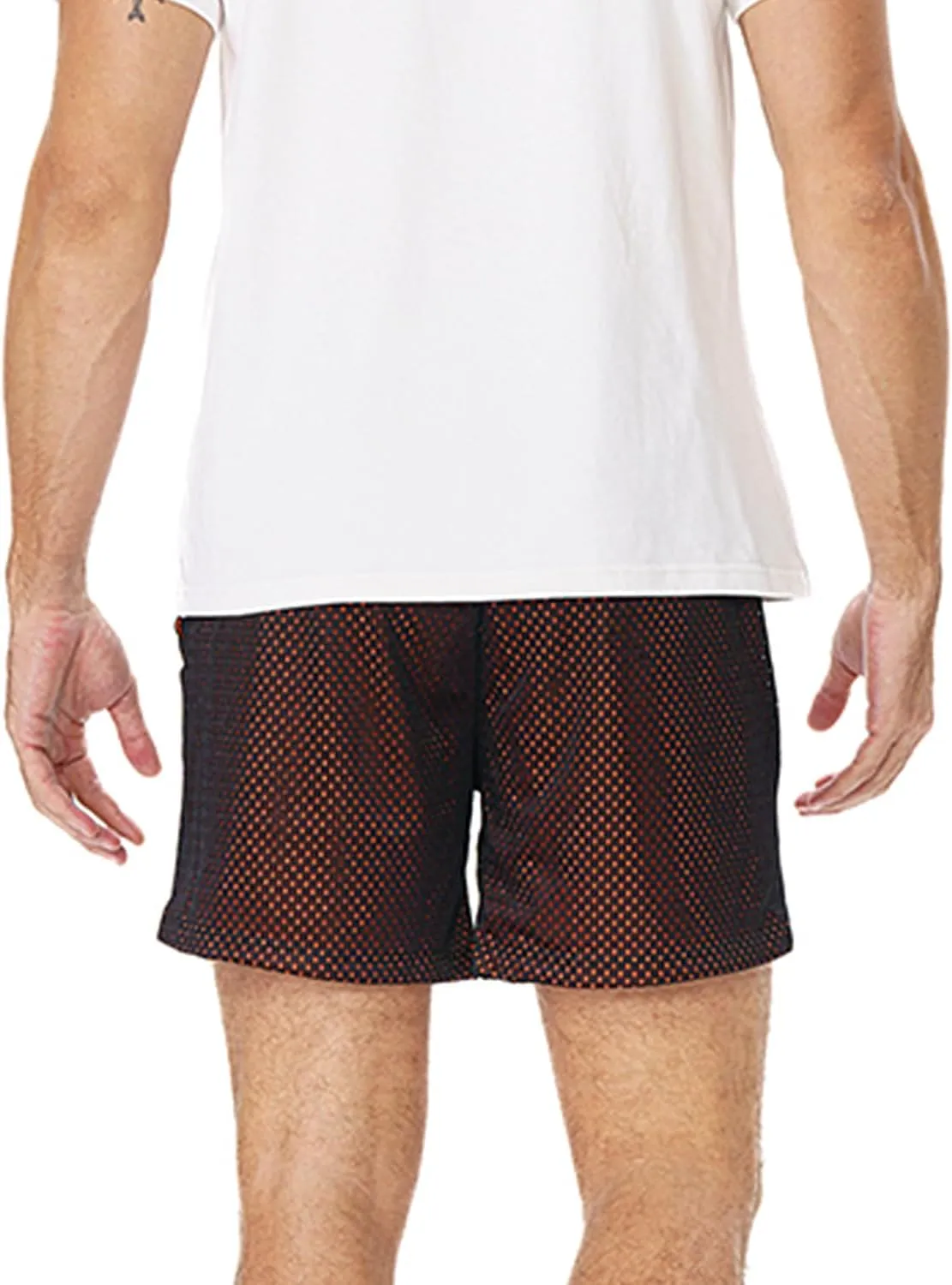 AIMPACT Mens Mesh Shorts Breathable Double Layer Fabric 6 Inch Basketball Sportswear Lounge Shorts
