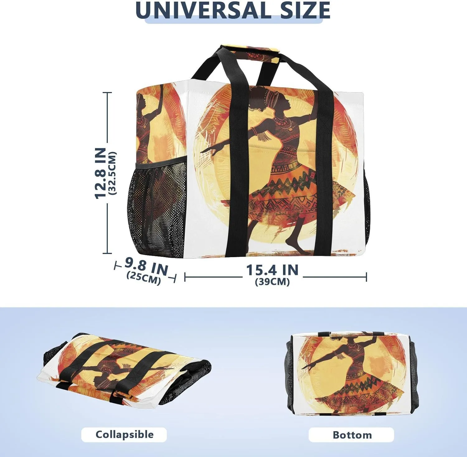 ALAZA Eiffel Tower in Water Waterproof Beach Tote Bags