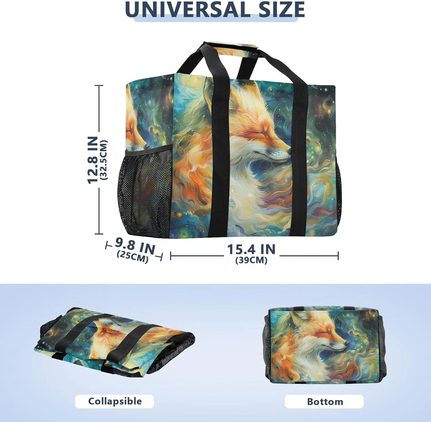 ALAZA Fox Dreamcatcher Waterproof Beach Tote Bags