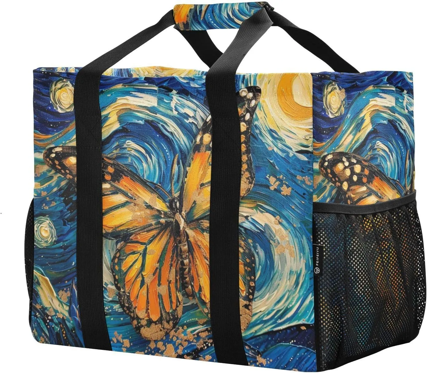 ALAZA Jungle Forest Animal Tiger Waterproof Beach Tote Bags