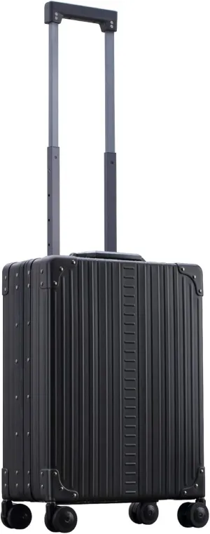 Aleon Aluminum Business Briefcase - Vertical Open Carry On 21", TSA Approved Hardshell Suitcase, Laptop Compartment, Hard Side Cabin Bag - Aluminum Frame Pilot Case for Travel & Business (Onyx)