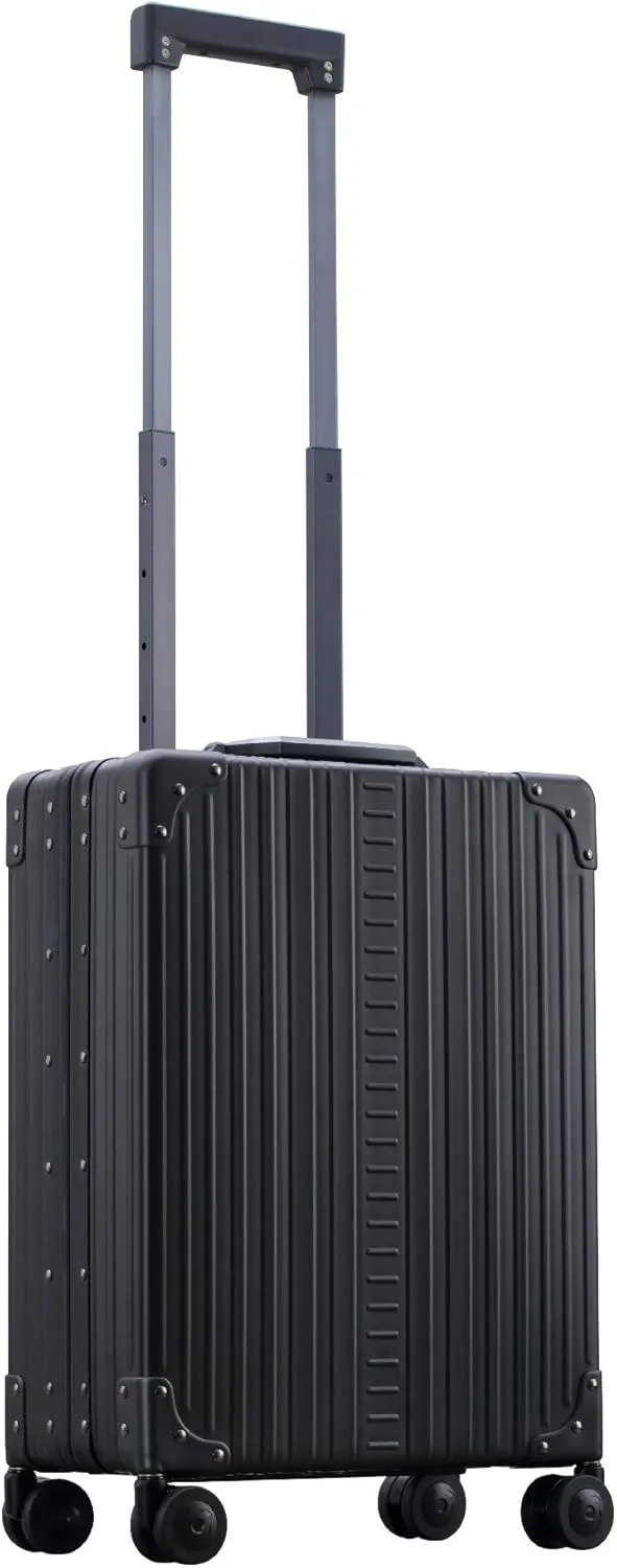 Aleon Aluminum Business Briefcase - Vertical Open Carry On 21", TSA Approved Hardshell Suitcase, Laptop Compartment, Hard Side Cabin Bag - Aluminum Frame Pilot Case for Travel & Business (Onyx)