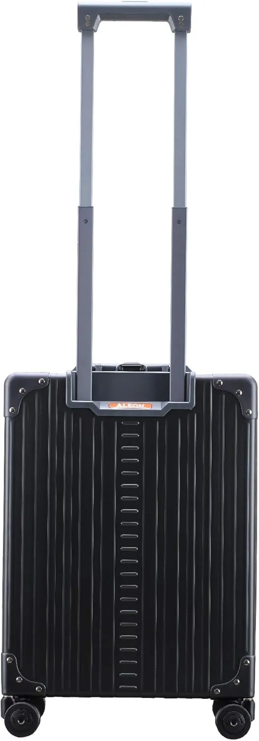 Aleon Aluminum Business Briefcase - Vertical Open Carry On 21", TSA Approved Hardshell Suitcase, Laptop Compartment, Hard Side Cabin Bag - Aluminum Frame Pilot Case for Travel & Business (Onyx)
