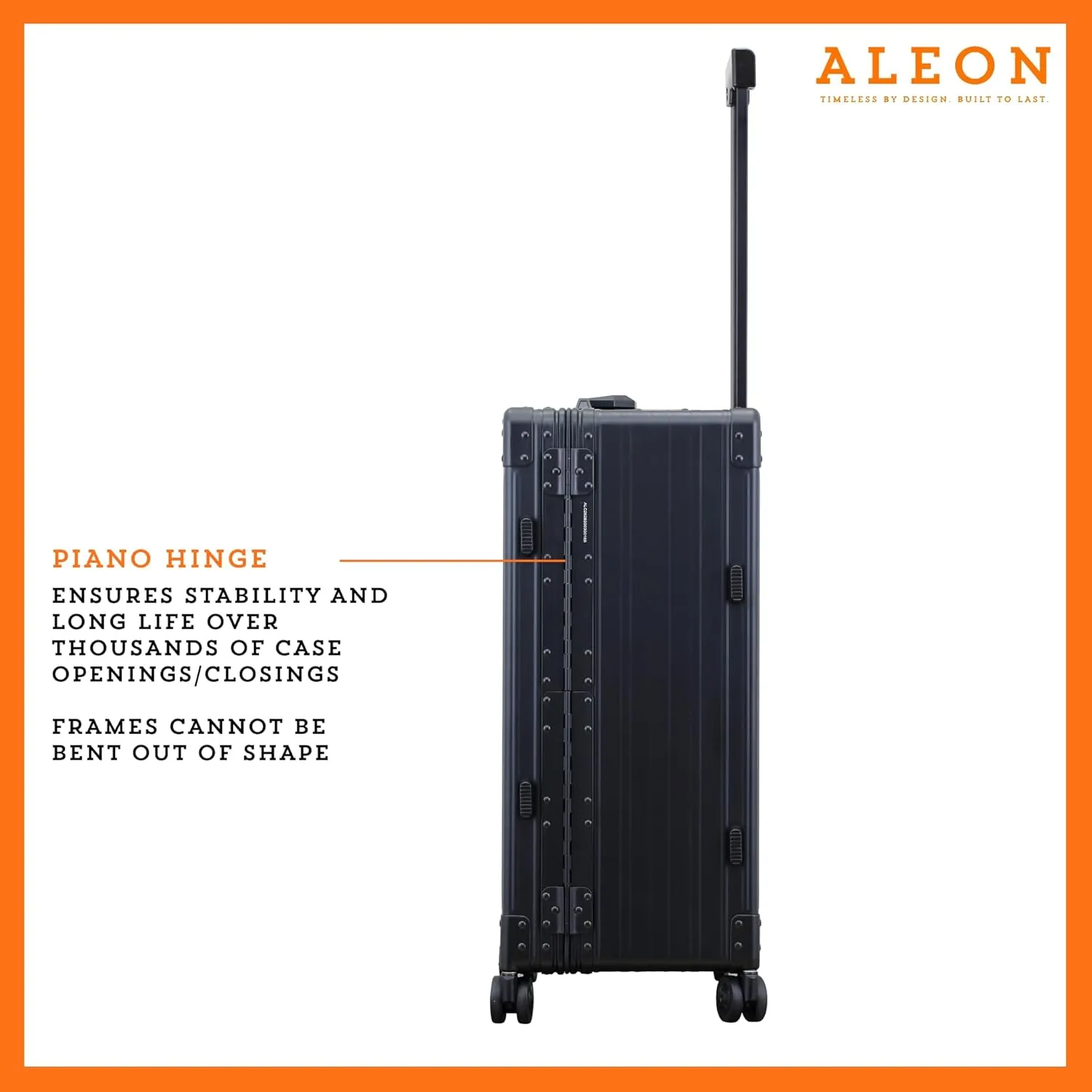 All Aluminum Lightweight 26" Premium Checked Bag Luggage with Suiter, Hardshell Suitcase w/Spinner Wheels, TSA-Approved, Heavy Duty Roller for International Travel and Business Flight (Onyx)