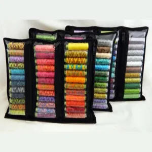 Allium Thread Storage, Clear Zipper Pouch - 6 Pocket