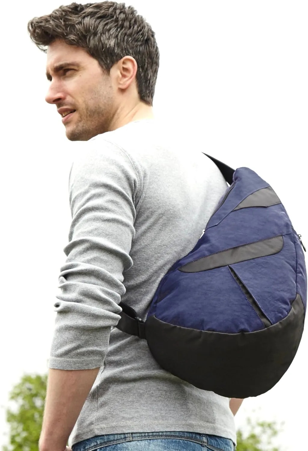 AmeriBag 19" Crossbody Sling Traveler Healthy Back Bag (Blue Night)