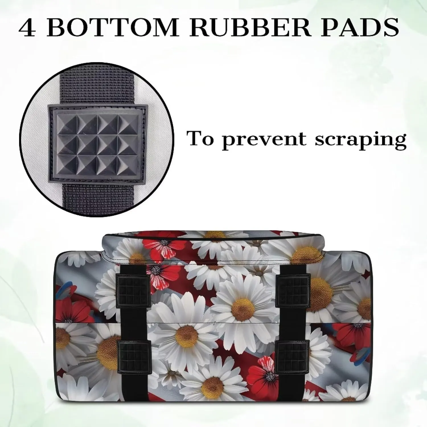 American Flag Butterfly Sewing Machine Carrying Case with Pocket/Handles/Soft Bottom Pad Prevent Scratches Sewing Accessories Carrier Bag Sewing Class Supplies(19.7 X 9.8 X 13