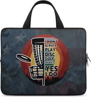 American Flag Disc Golf Laptop Bag Laptop Case Computer Messenger Bag with Adjustable Shoulder Strap