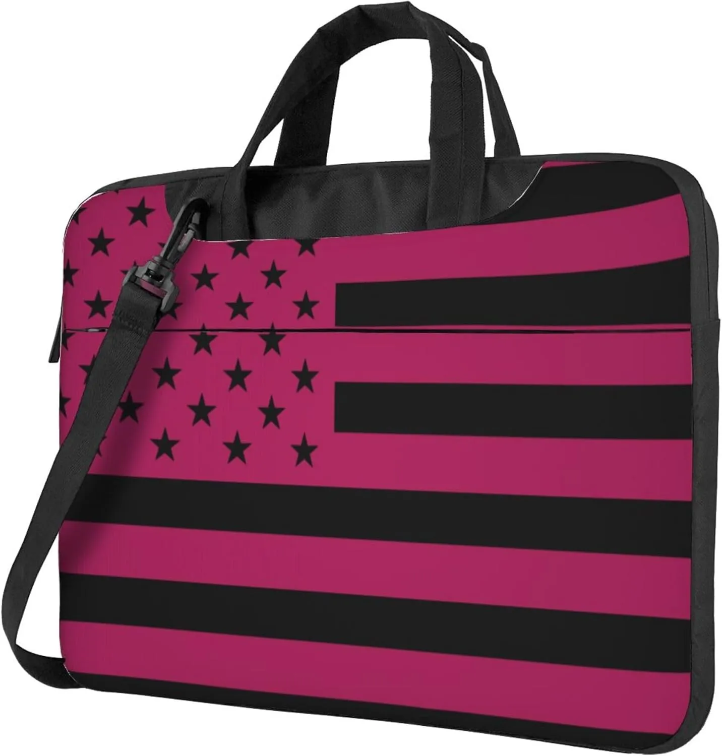 American flag Laptop Shoulder Bag ​for Men Women, Computer Carrying Case Messenger Bag with Strap