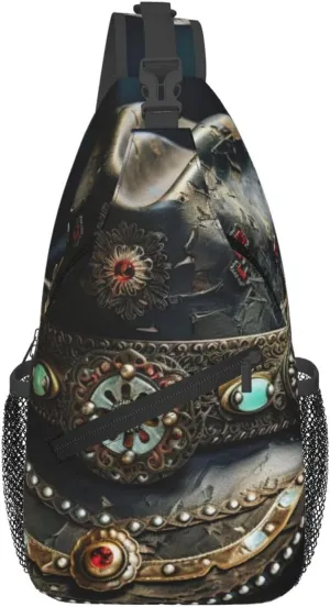 American West Rodeo Hat Print Sling Bag Crossbody Backpack For Women Men Hiking Travel Over The Shoulder Multipurpose Bag