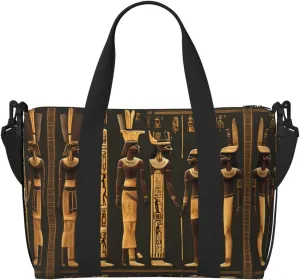 Ancient Egyptian Hieroglyph Print Versatile Travel Gym Carry Bag,Ideal For Business,Sports,Weekend Stays