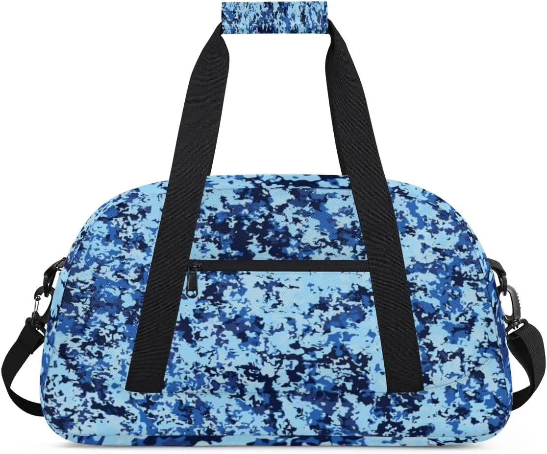 Animal Texture Gym Duffel Bag for Men Women Camouflage pattern Sports Tote Bag with Adjustable Shoulder Strap for Dance Gymnastics Traveling Outdoor Camping Overnight Stay