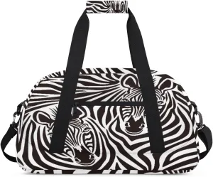 Animal Zebra Gym Duffel Bag for Men Women Stripe Zebra Sports Tote Bag with Adjustable Shoulder Strap for Dance Gymnastics Traveling Outdoor Camping Overnight Stay