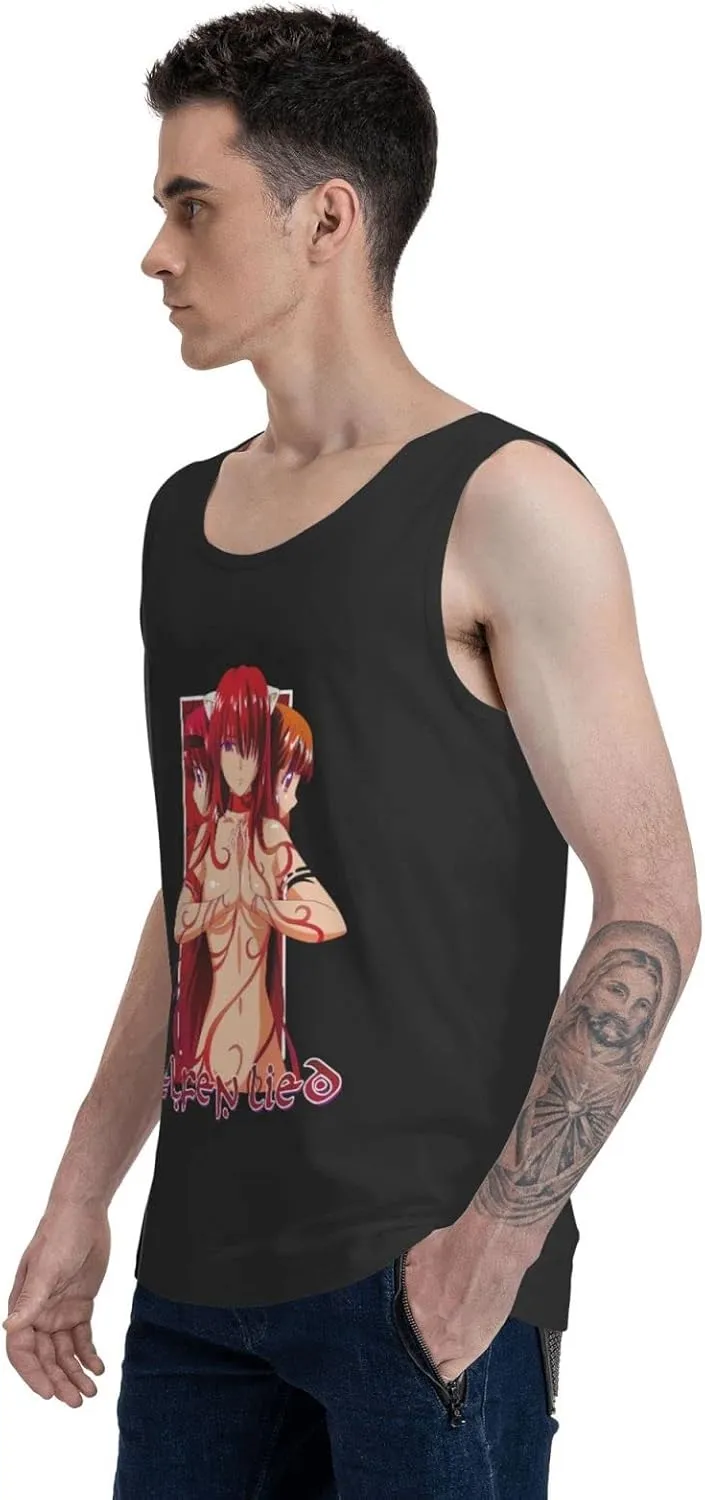 Anime Tank Top Shirt Elfen Lied Lucy Mens Summer Sleeveless T-Shirts Fashion Vest