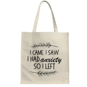 Anxiety Support Mental Health Awareness Gift for Disorder Survivors White Multicolor Canvas Tote Bag