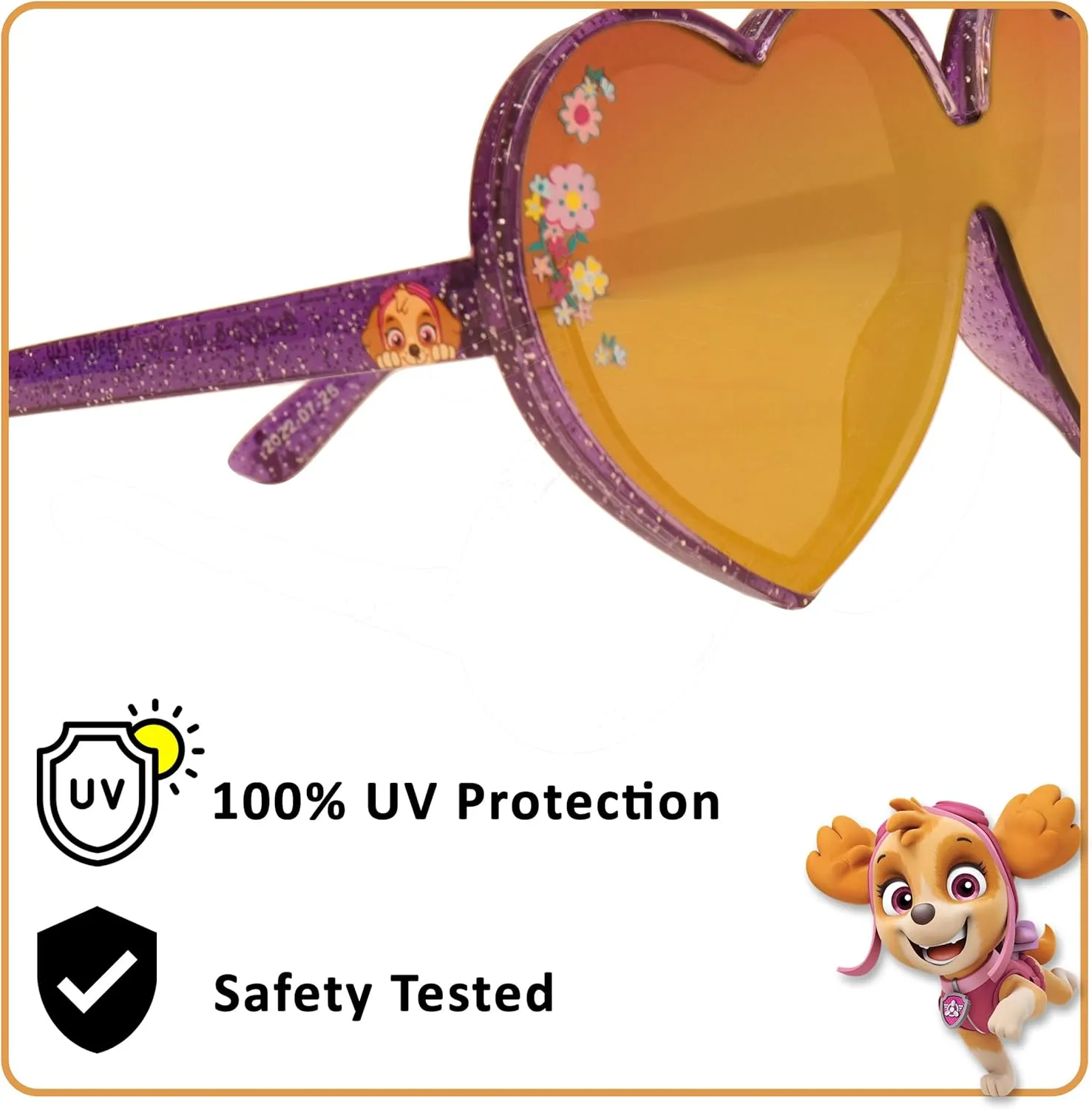 ARKAID Skye Girls Sunglasses | Official Paw Patrol Shades | UV 400 | One Size Fits Most Kids