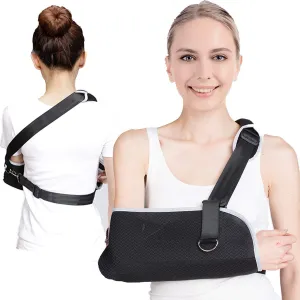 Arm Sling, Multiple Fixed Design, Built-in ABS Arm Support, Comfort, Right & Left Arm Sling for Shoulder, Elbow, Wrist Injury, Adjustable for Men & Women