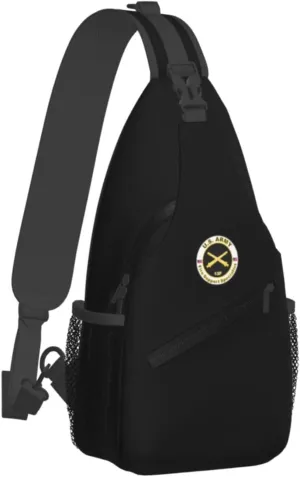 Army MOS 13F Fire Support Specialist Sling Bag for Men, Small Crossbody Sling Bags, Mini Water Resistant Shoulder Daypack for Travel, Anti Thief Chest Bag for Hiking
