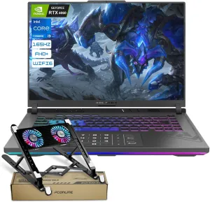ASUS ROG Strix G16 16" FHD  165Hz Display, Intel i9-13980HX NVIDIA GeForce RTX 4060 VR-Ready Pro Gaming Laptop, 64GB RAM, 2TB SSD, RGB Backlit KB, Bundle with PCO Notebook Fold Radiator, Cooler
