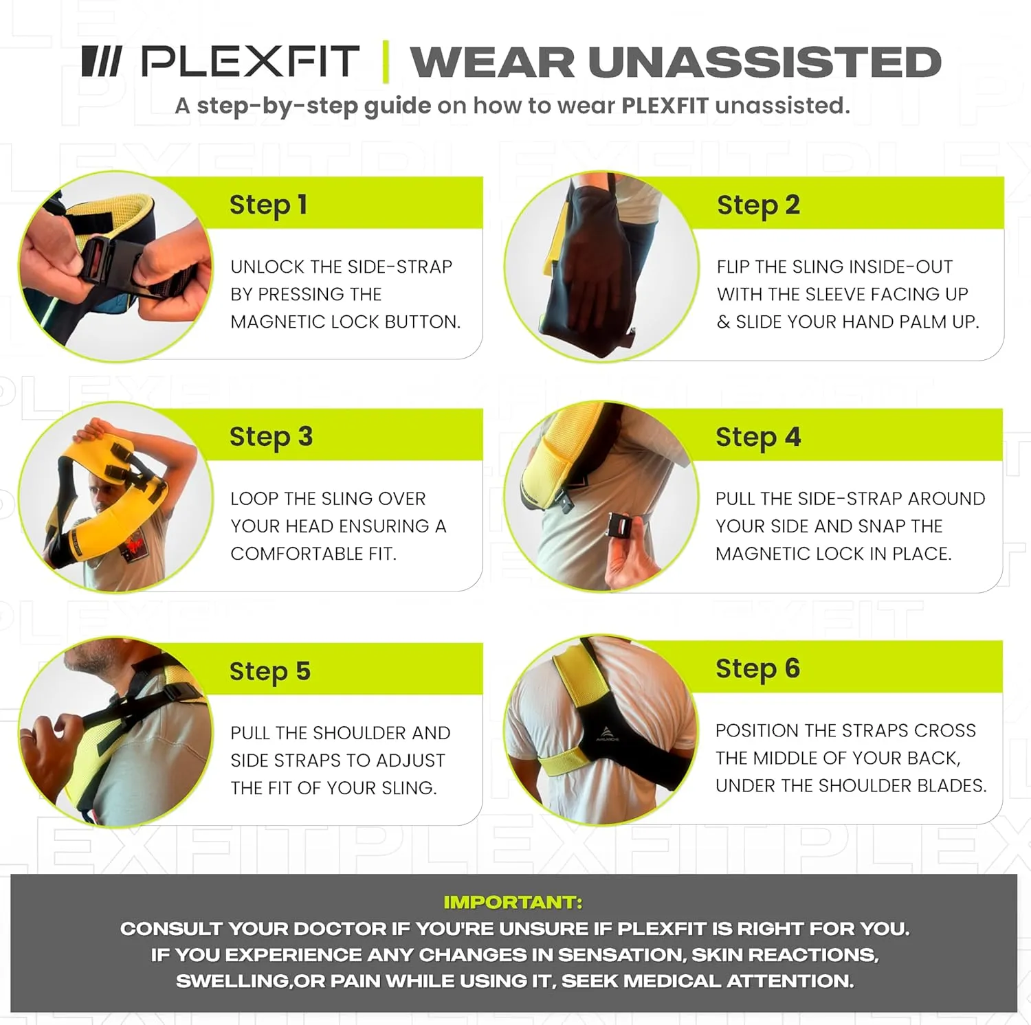 Athletic Arm Sling Class A Medical Device - Shoulder Sling Immobilizer for Injury Support - For Elbow & Wrist Too - Men & Women (Large Left, White & Black)