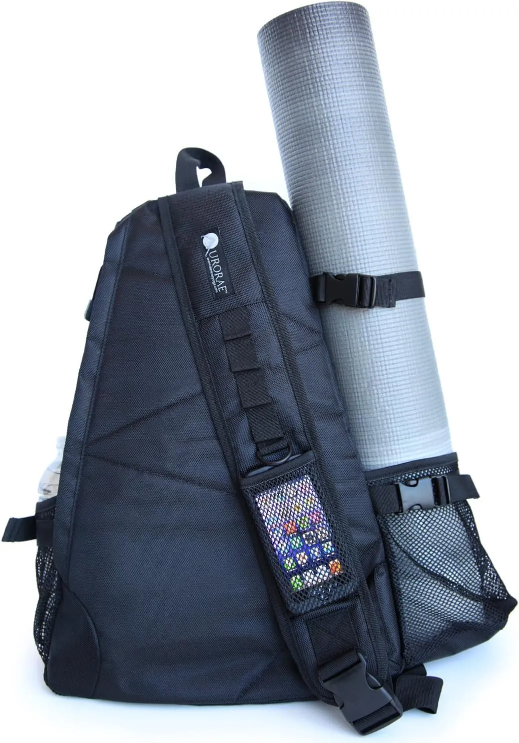 AURORAE Yoga Mat/Gym Cross-body Travel Sling Back Pack. Mat sold separately.