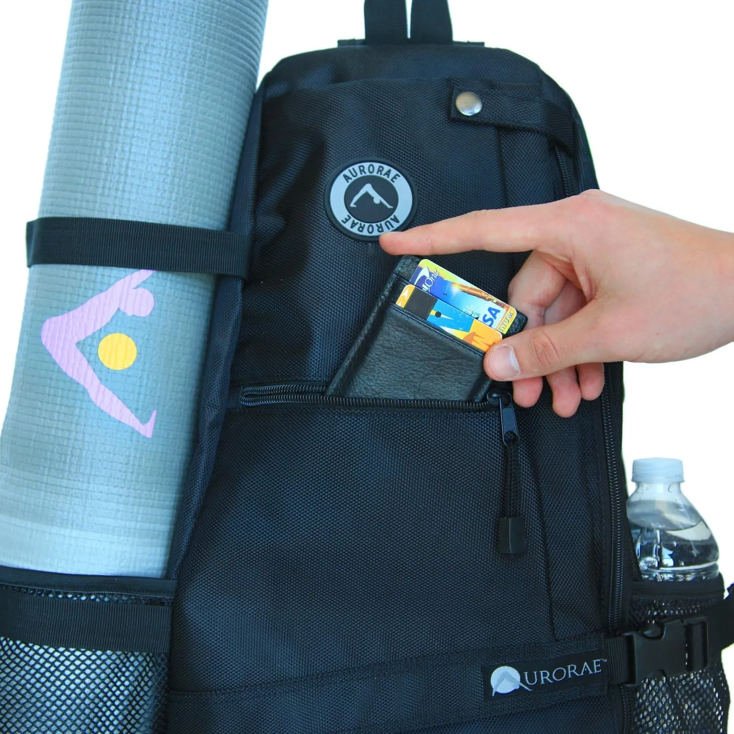 AURORAE Yoga Mat/Gym Cross-body Travel Sling Back Pack. Mat sold separately.