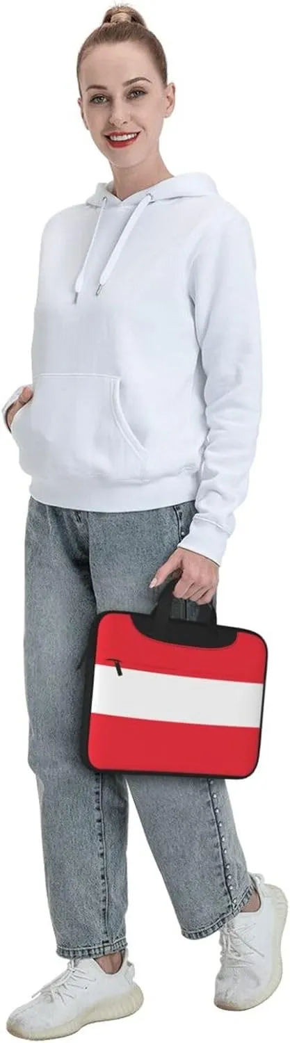 Austrian flag Print Laptop Bag - Stylish Messenger Bag and Laptop Case for Men and WomenShoulder Strap