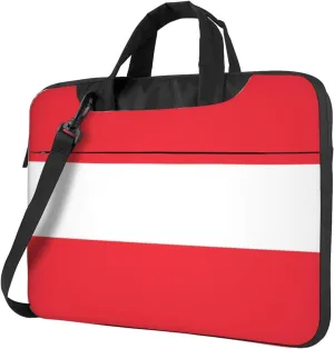 Austrian flag Print Laptop Bag - Stylish Messenger Bag and Laptop Case for Men and WomenShoulder Strap