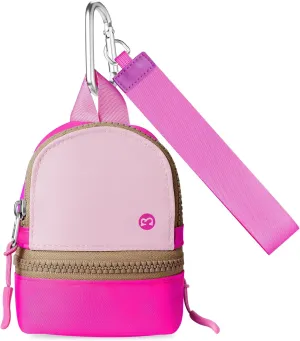 Babysun Mini Backpack Keychain Wristlet Pouch Small Change Coin Purse Cute Zipper Wallet With 3 RFID Card Slots For Women/Men Airpods Cosmetics