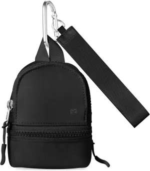 Babysun Mini Backpack Keychain Wristlet Pouch Small Change Coin Purse Cute Zipper Wallet With 3 RFID Card Slots For Women/Men Airpods Cosmetics